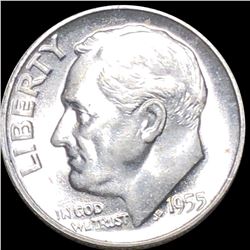 1955-S Roosevelt Silver Dime CLOSELY UNC