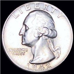 1942-D Washington Quarter CLOSELY UNCIRCULATED