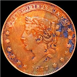 1837 Hard Times Token "Millions For Defense"