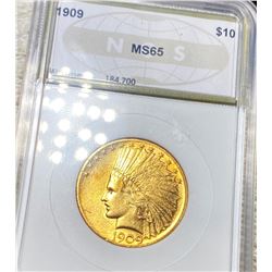 1909 $10 Gold Eagle NGS - MS65