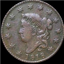 1818 Coronet Head Large Cent LIGHTLY CIRCULATED