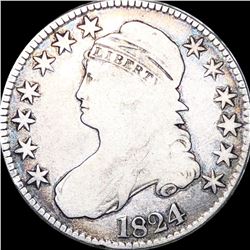 1824 Capped Bust Half Dollar NICELY CIRCULATED