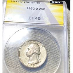 1932-D Washington Quarter ANACS - EF45