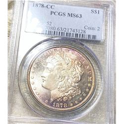 1878-CC Morgan Silver Dollar PCGS - MS63