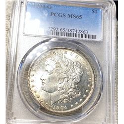 1904-O Morgan Silver Dollar PCGS - MS65