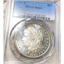 1880-S Morgan Silver Dollar PCGS - MS63