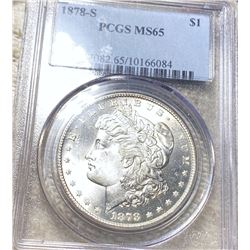 1878-S Morgan Silver Dollar PCGS - MS65