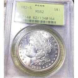 1882-S Morgan Silver Dollar PCGS - MS62