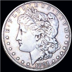 1891-CC Morgan Silver Dollar XF
