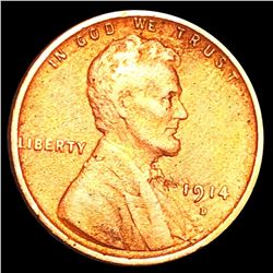 1914-D Lincoln Wheat Penny ABOUT UNCIRCULATED