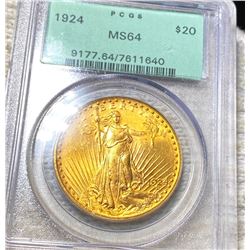 1924 $20 Gold Double Eagle PCGS - MS64