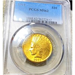 1911 $10 Gold Eagle PCGS - MS62