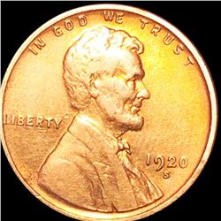 1920-S Lincoln Wheat Penny CLOSELY UNCIRCULATED