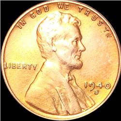 1940-S Lincoln Wheat Penny CLOSELY UNCIRCULATED