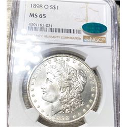 1898-O Morgan Silver Dollar NGC - MS 65 CAC