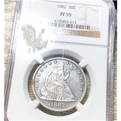 1882 Seated Liberty Half Dollar NGC - PF55