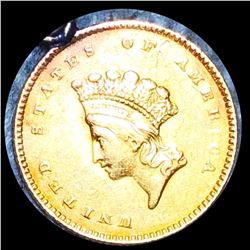 1854 Rare Gold Dollar CLOSELY UNCIRCULATED