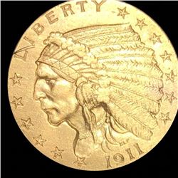 1911 $2.50 Gold Quarter Eagle UNCIRCULATED