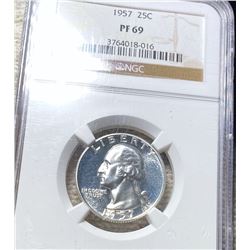 1957 Washington Silver Quarter NGC - PF69