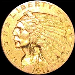 1911 $2.50 Gold Quarter Eagle UNCIRCULATED