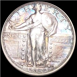 1917-S Type 1 Standing Quarter FULL HEAD UNC
