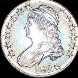1824 Capped Bust Half Dollar CLOSELY UNCIRCULATED