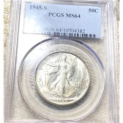 1945-S Walking Half Dollar PCGS - MS64