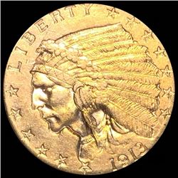 1913 $2.50 Gold Quarter Eagle CLOSELY UNCIRCULATED