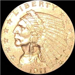 1911 $2.50 Gold Quarter Eagle CLOSELY UNCIRCULATED