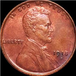 1918-D Lincoln Wheat Penny CLOSELY UNCIRCULATED