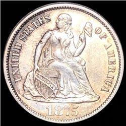 1875-CC Seated Liberty Dime UNCIRCULATED