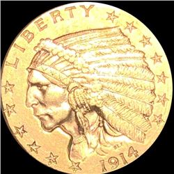 1914-D $2.50 Gold Quarter Eagle UNCIRCULATED