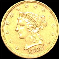 1878-S $2.50 Gold Quarter Eagle CLOSELY UNC