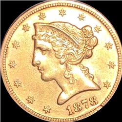 1878-S $5 Gold Half Eagle UNCIRCULATED