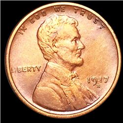 1917-S Lincoln Wheat Penny CLOSELY UNCIRCULATED