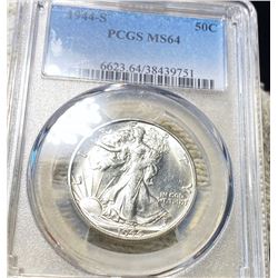 1944-S Walking Half Dollar PCGS - MS64