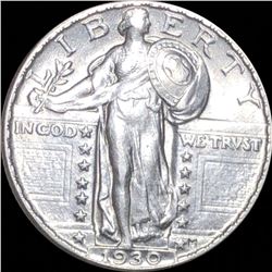 1930 Standing Liberty Quarter FULL HEAD UNC