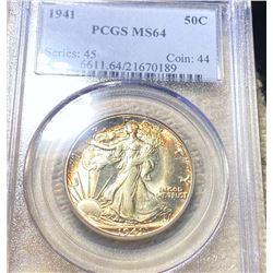 1941 Walking Half Dollar PCGS - MS64