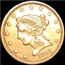 1861 $2.50 Gold Quarter Eagle CLOSELY UNCIRCULATED