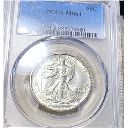 1944 Walking Half Dollar PCGS - MS64