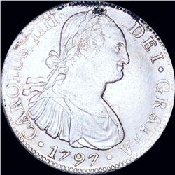 1797 Mexican Silver 8 Reales CLOSELY UNC