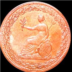 1815 Half Penny Token ABOUT UNCIRCULATED