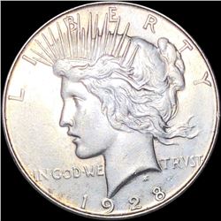 1928-S Silver Peace Dollar CLOSELY UNCIRCULATED