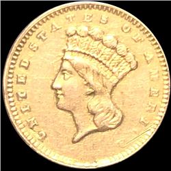 1861 Rare Gold Dollar ABOUT UNCIRCULATED