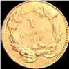 Image 2 : 1861 Rare Gold Dollar ABOUT UNCIRCULATED