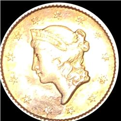 1853 Rare Gold Dollar NEARLY UNCIRCULATED