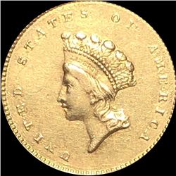 1854 Rare Gold Dollar CLOSELY UNCIRCULATED