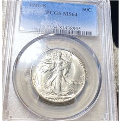 1946-S Walking Half Dollar PCGS - MS64