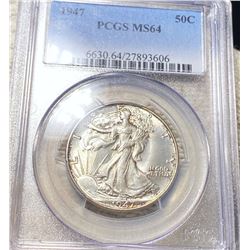 1947 Walking Half Dollar PCGS - MS64