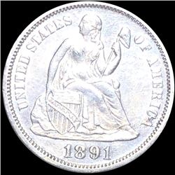 1891 Seated Liberty Dime UNCIRCULATED